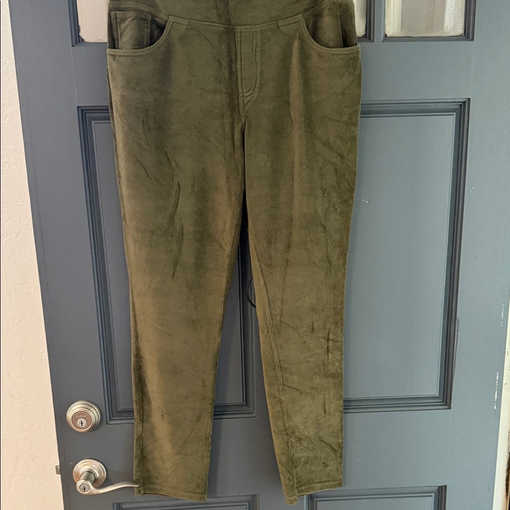 Belle by Kim Gravel Olive Green Pants